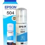 Botella De Tinta Epson 504 Cian