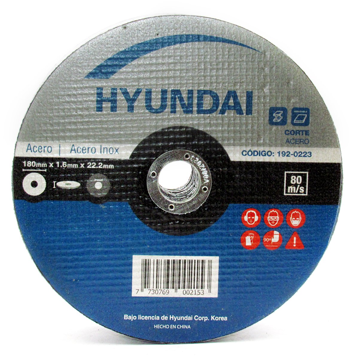 192-0260.jpg Disco C/Metal Huyndai 355 X 3.0 X 25.4 Acero Inoxidable - Imagen 1