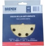 Disco de Lija Orbital Bremen 5 Pulgadas Grano 40 Caja 20 Piezas