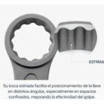 Llave de Golpe Estriada Recta Bremen 30mm