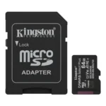 Tarjeta De Memoria Kingston Canvas Select Plus Microsdxc 64Gb Gen3 A1 100Mb/S C/Adaptador