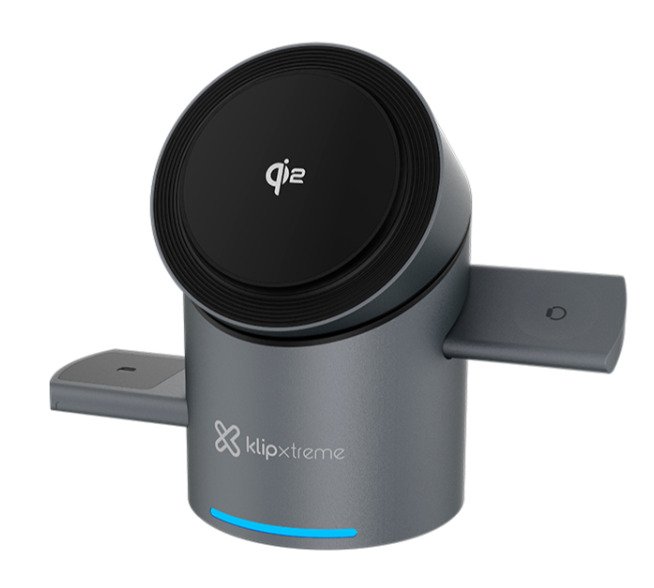 NC-74716.jpg Klipxtreme Power Desk Spin Kx Charger Wireless 3 In 1 Smartphone-Tws Earbuds Case-(Kdc-400) - Imagen 1